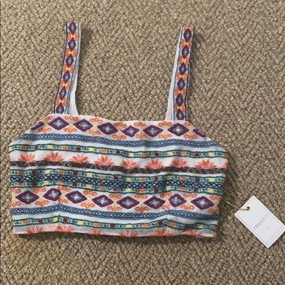 Forever 21 patterned crop top